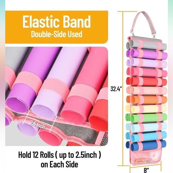 Finesun - 24 compartment hanging vinyl roll storage and organizer - Picture 2 of 9